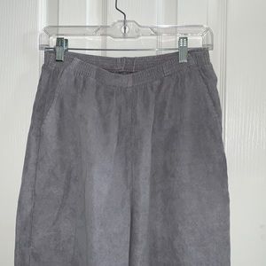 grey/silver stretchy pants, size 14/P